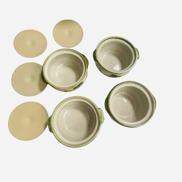 LOUISVILLE Stoneware, Kentucky Pear individual casserole dish w/ lids. - Picture 5 of 12